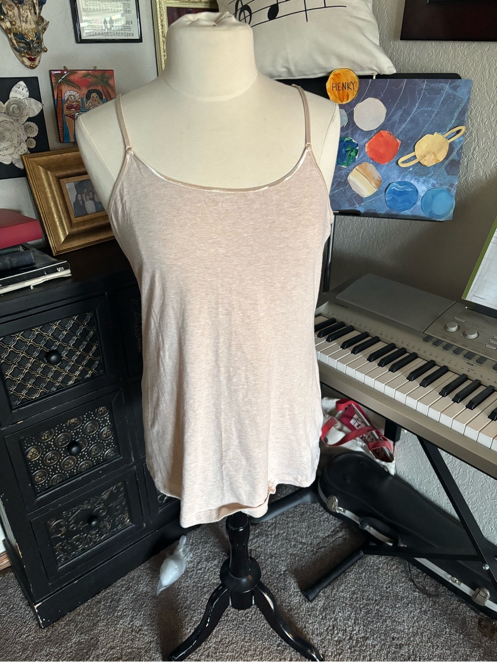 NWOT! Zenana Outfitters Light Oatmeal Spaghetti Strap Camisole